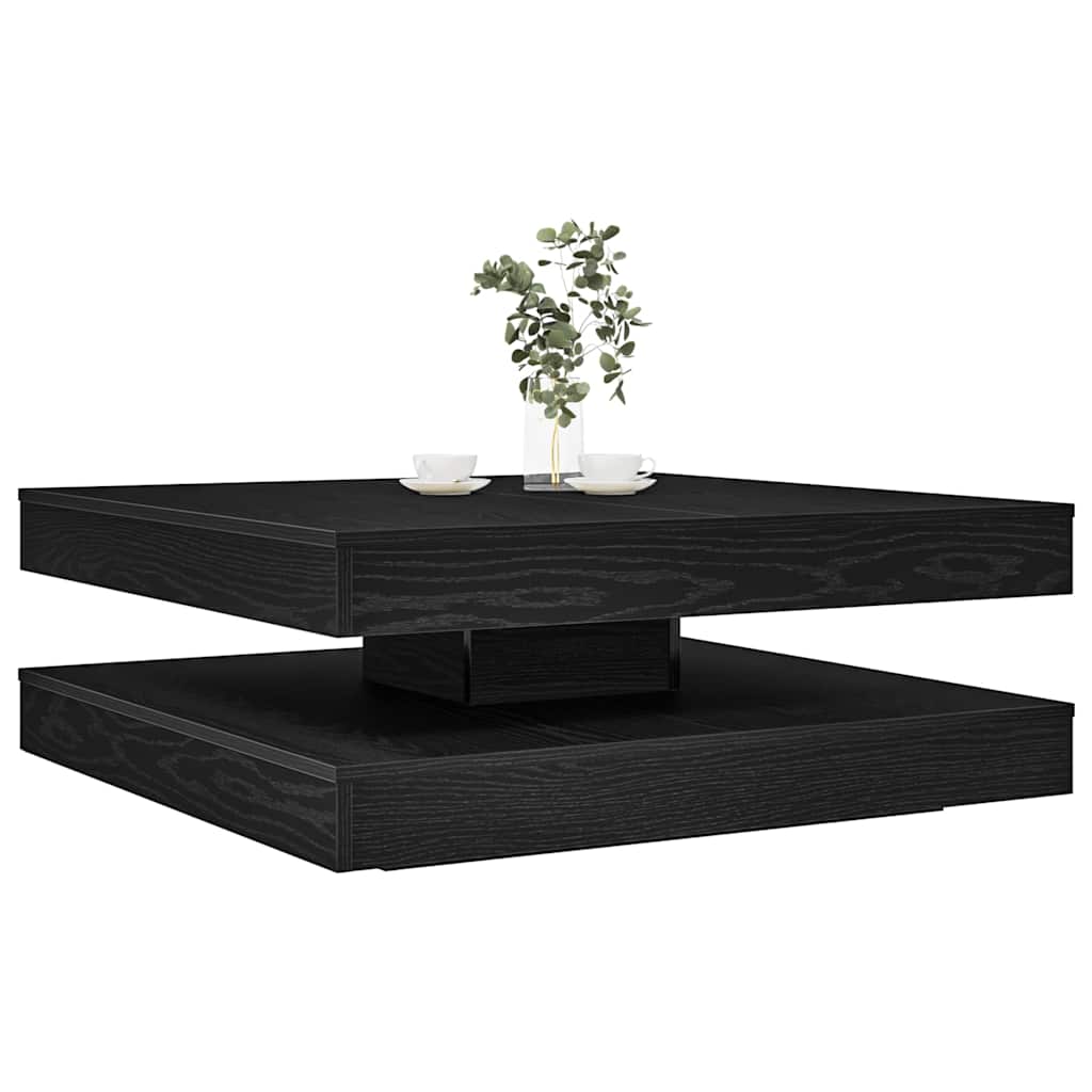 Table basse rotative à 360 degrés chêne noir 90x90x34,5 cm - XIOS