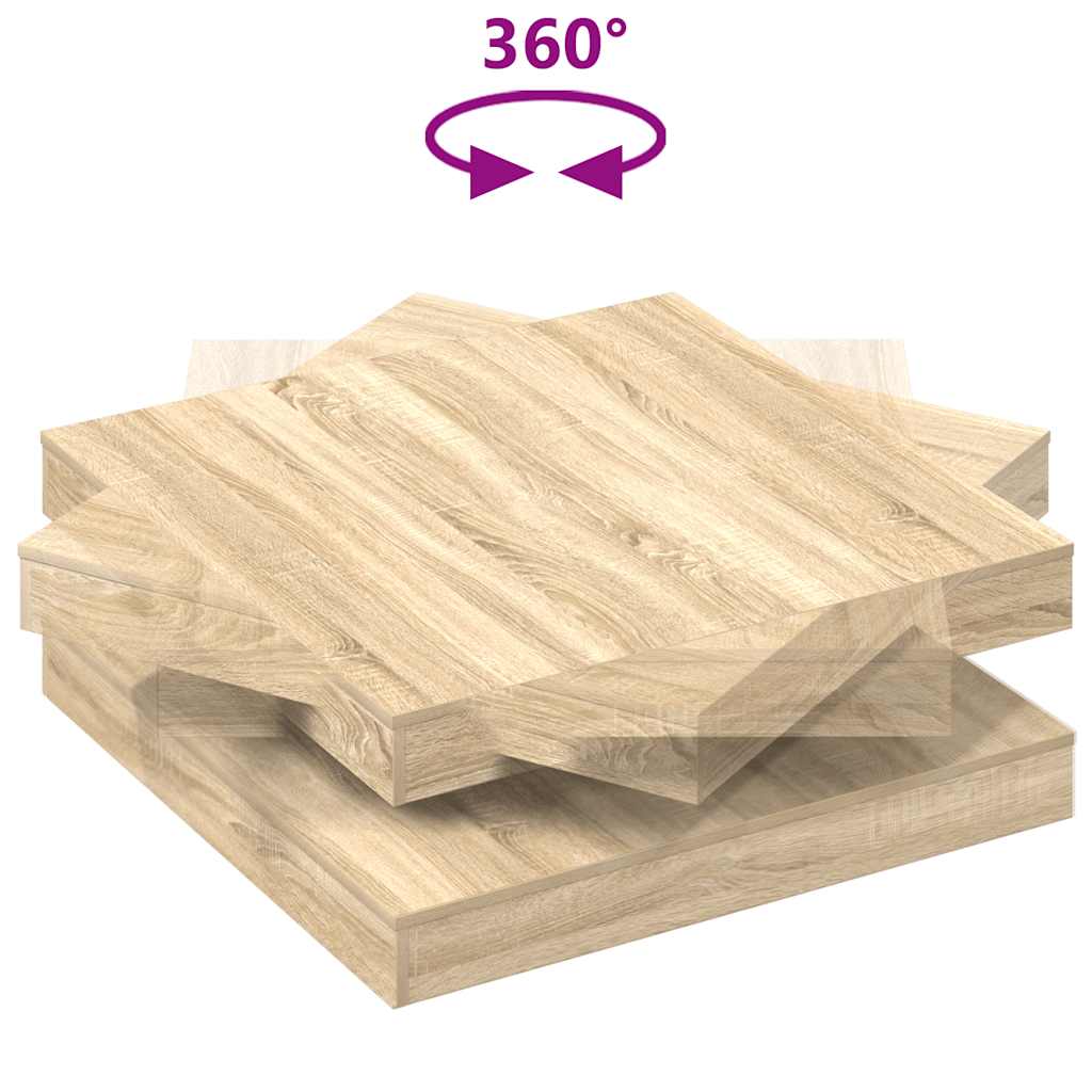 Table basse rotative à 360 degrés chêne sonoma 90x90x34,5 cm - XIOS