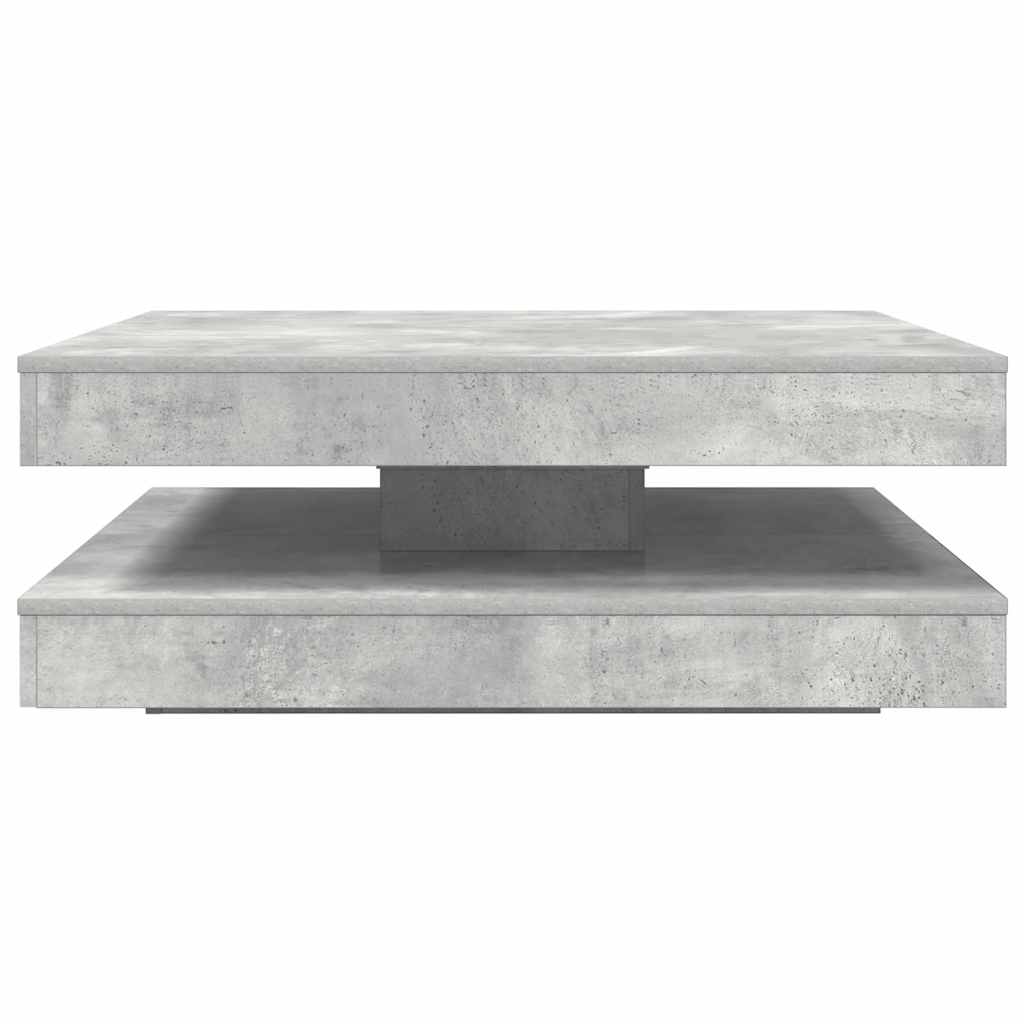 Table basse rotative à 360 degrés gris béton 90x90x34,5 cm - XIOS