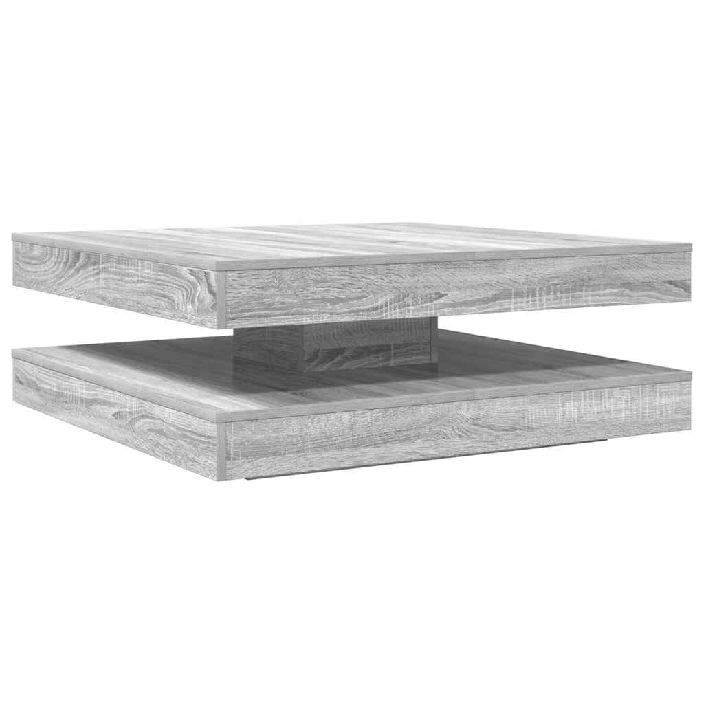Table basse rotative à 360 degrés sonoma gris 90x90x34,5 cm - XIOS