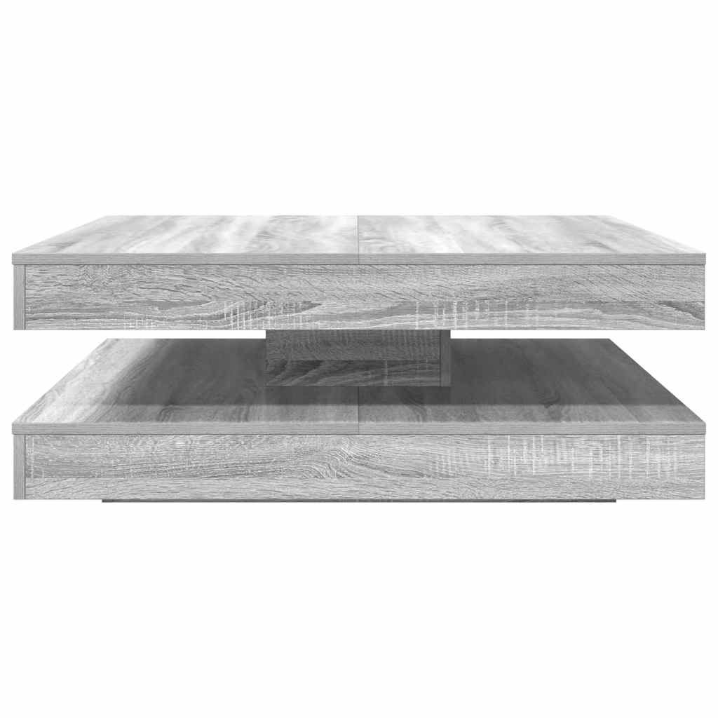 Table basse rotative à 360 degrés sonoma gris 90x90x34,5 cm - XIOS