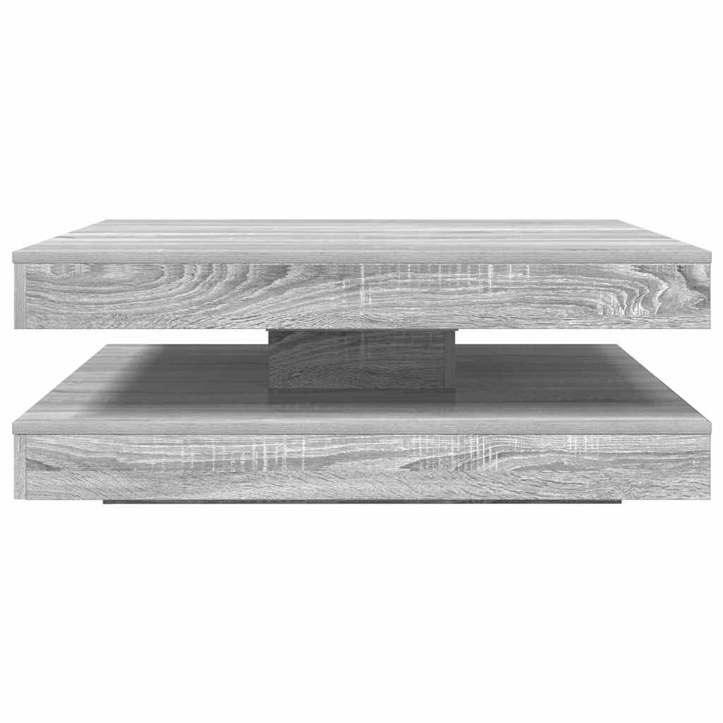 Table basse rotative à 360 degrés sonoma gris 90x90x34,5 cm - XIOS