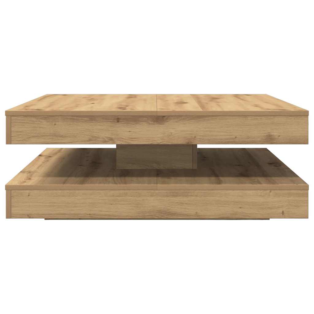 Table basse rotative à 360 degrés chêne artisanal 90x90x34,5 cm - XIOS