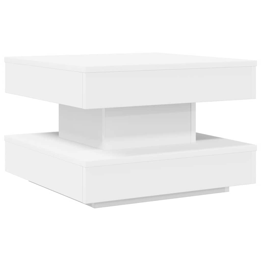 Table basse rotative à 360 degrés blanc 50x50x34,5 cm - XIOS