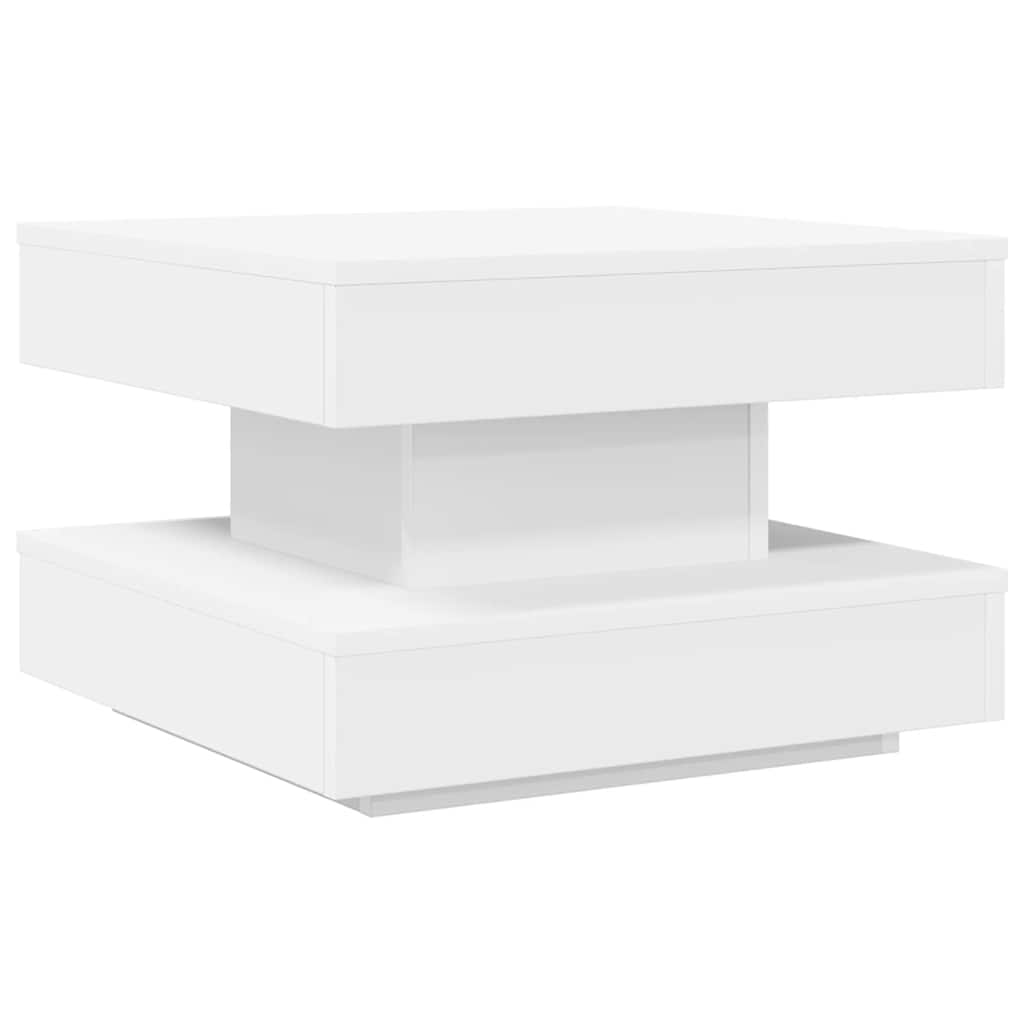 Table basse rotative à 360 degrés blanc 50x50x34,5 cm - XIOS