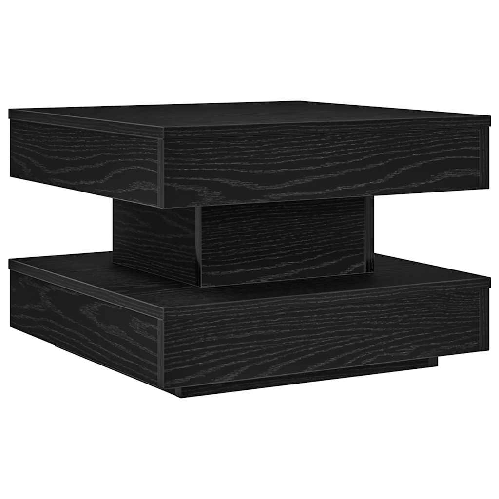 Table basse rotative à 360 degrés noir 50x50x34,5 cm - XIOS