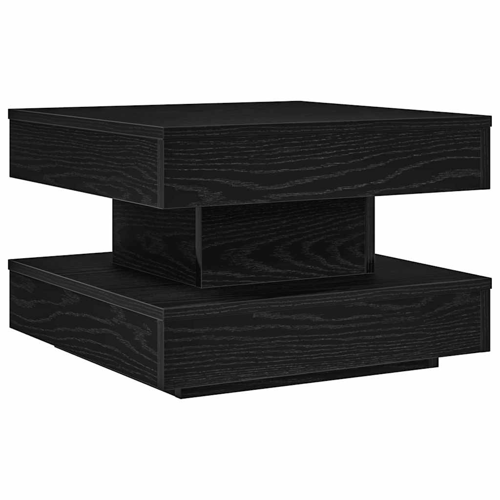 Table basse rotative à 360 degrés noir 50x50x34,5 cm - XIOS