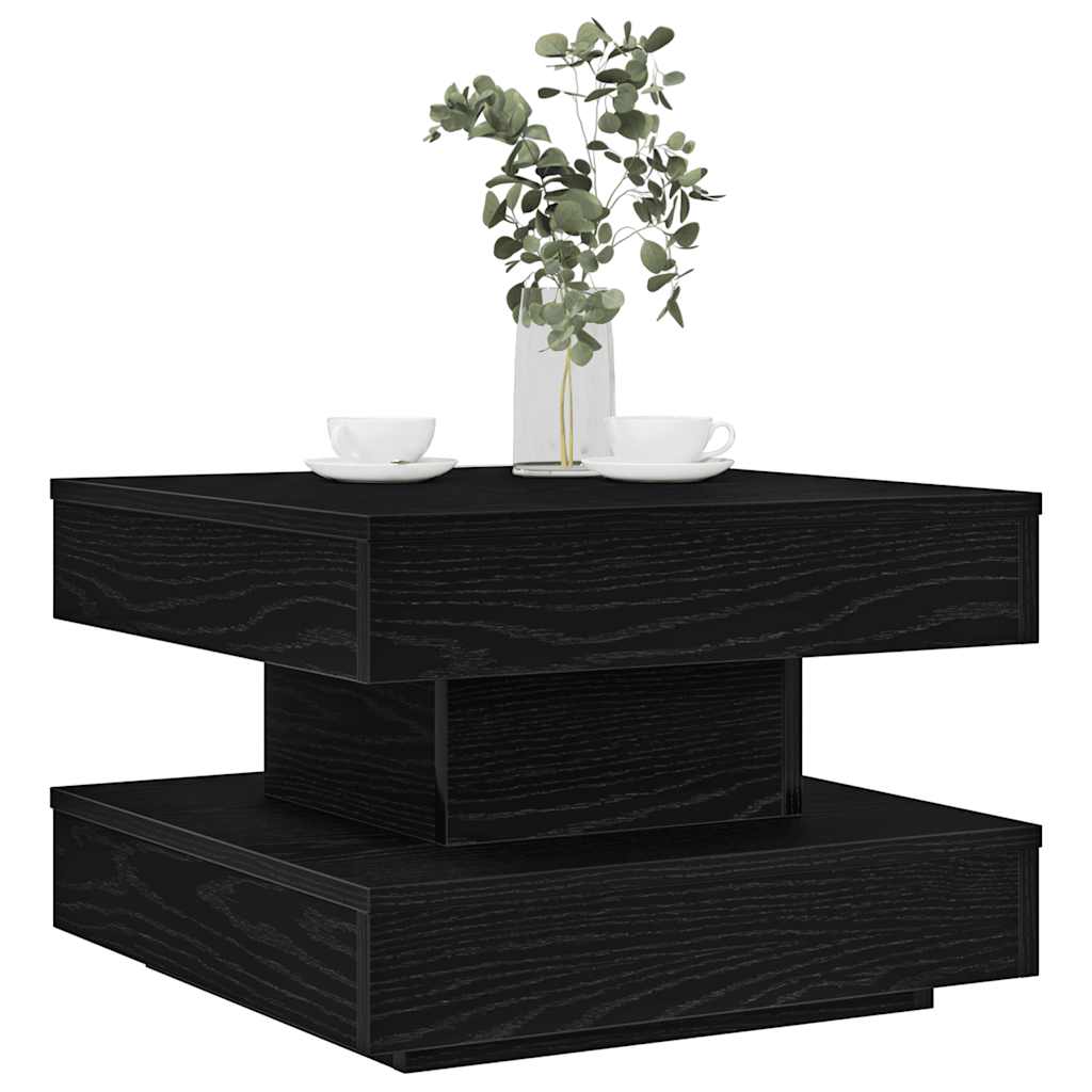 Table basse rotative à 360 degrés noir 50x50x34,5 cm - XIOS