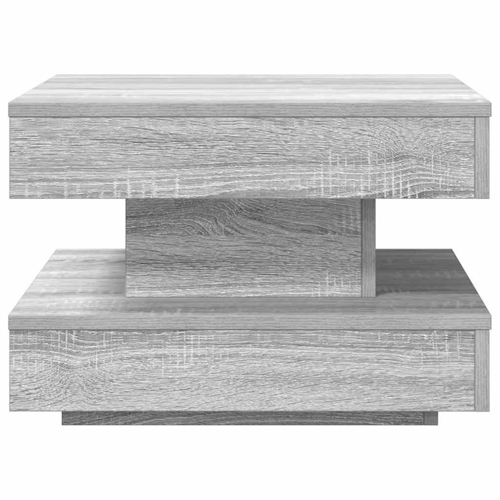 Table basse rotative à 360 degrés sonoma gris 50x50x34,5 cm - XIOS