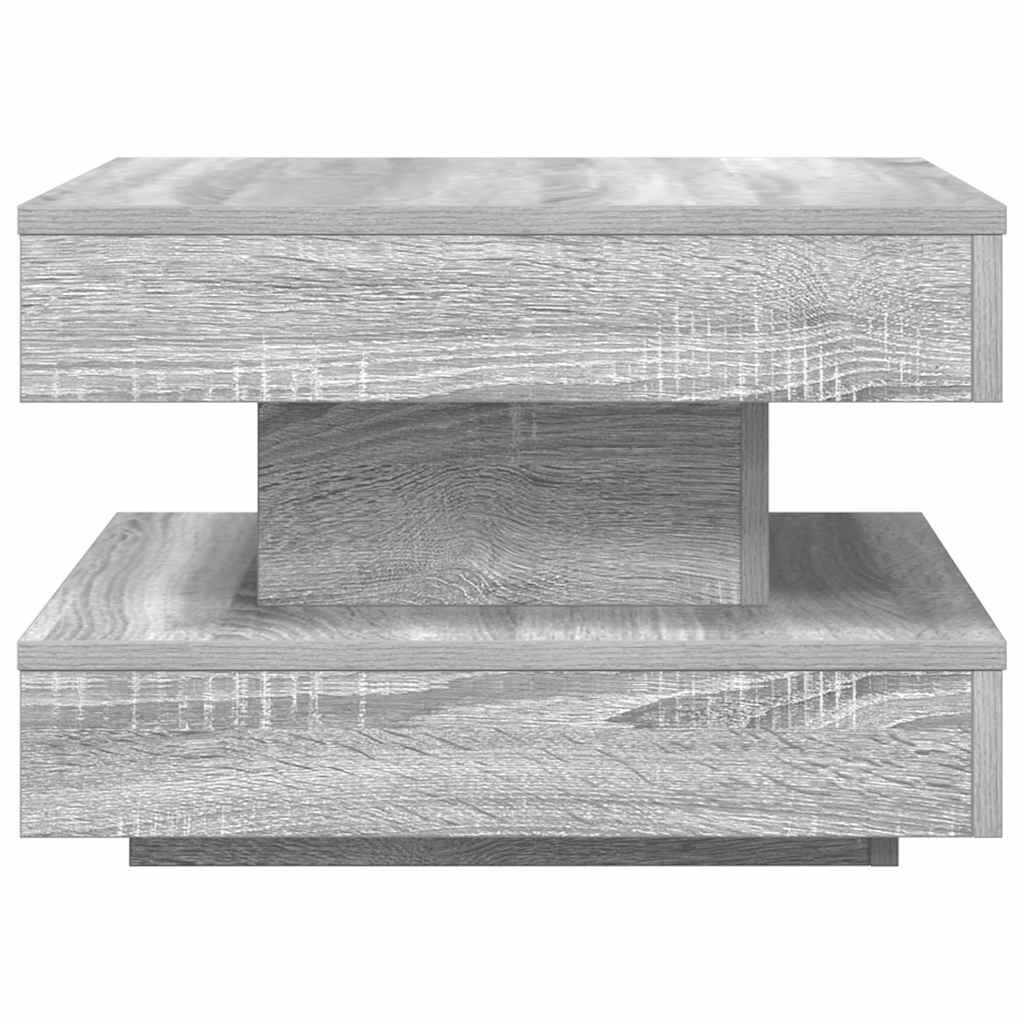 Table basse rotative à 360 degrés sonoma gris 50x50x34,5 cm - XIOS