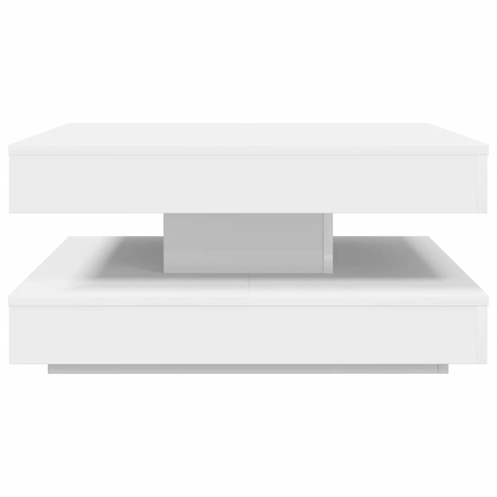 Table basse rotative à 360 degrés blanc 70x70x34,5 cm - XIOS