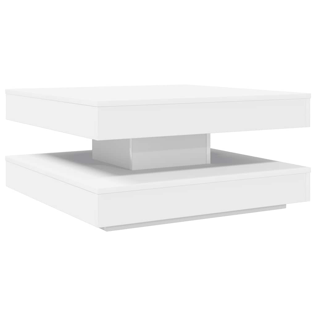 Table basse rotative à 360 degrés blanc 70x70x34,5 cm - XIOS