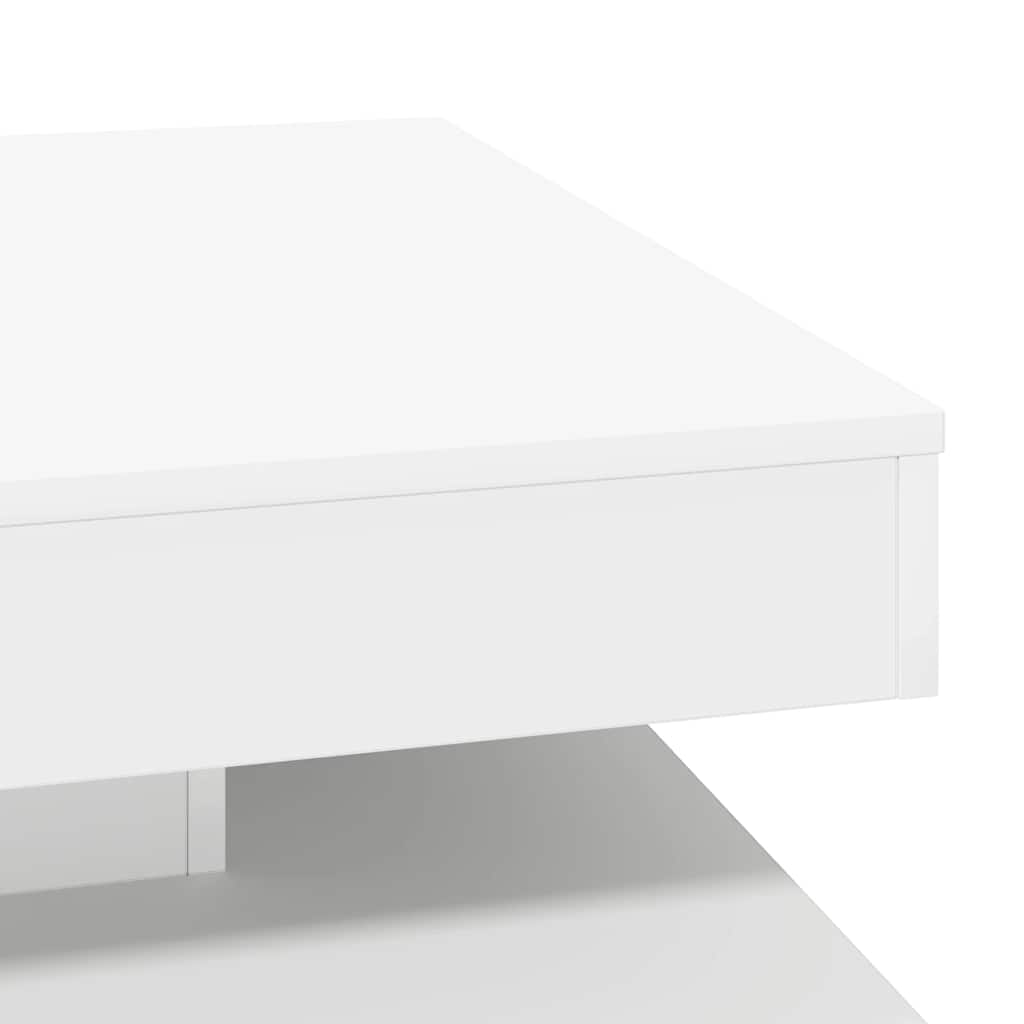 Table basse rotative à 360 degrés blanc 70x70x34,5 cm - XIOS