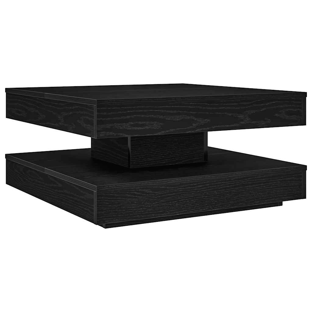 Table basse rotative à 360 degrés noir 70x70x34,5 cm - XIOS