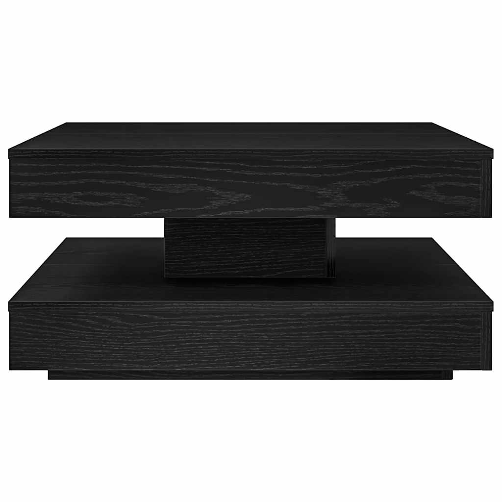 Table basse rotative à 360 degrés noir 70x70x34,5 cm - XIOS