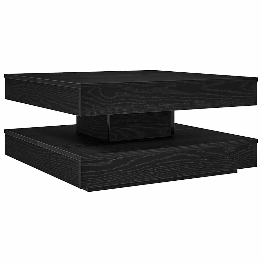 Table basse rotative à 360 degrés noir 70x70x34,5 cm - XIOS