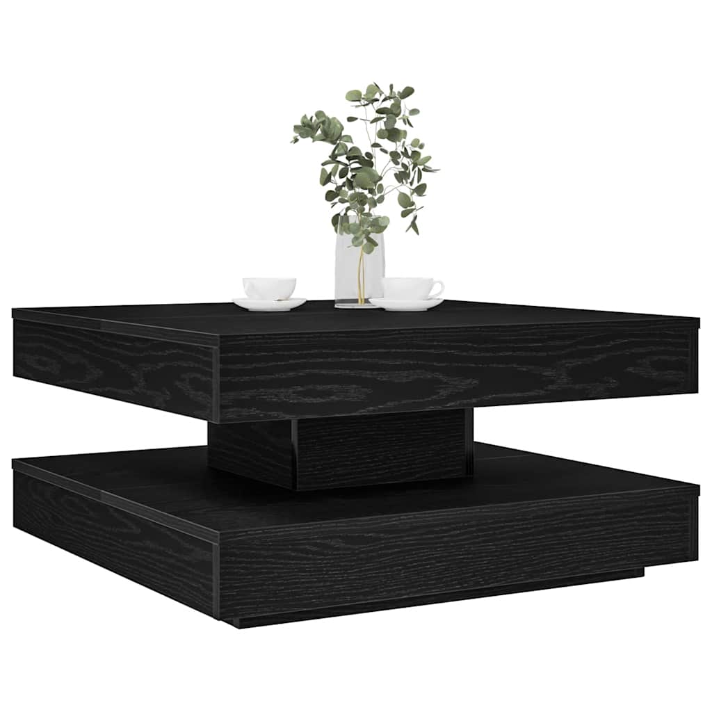 Table basse rotative à 360 degrés noir 70x70x34,5 cm - XIOS