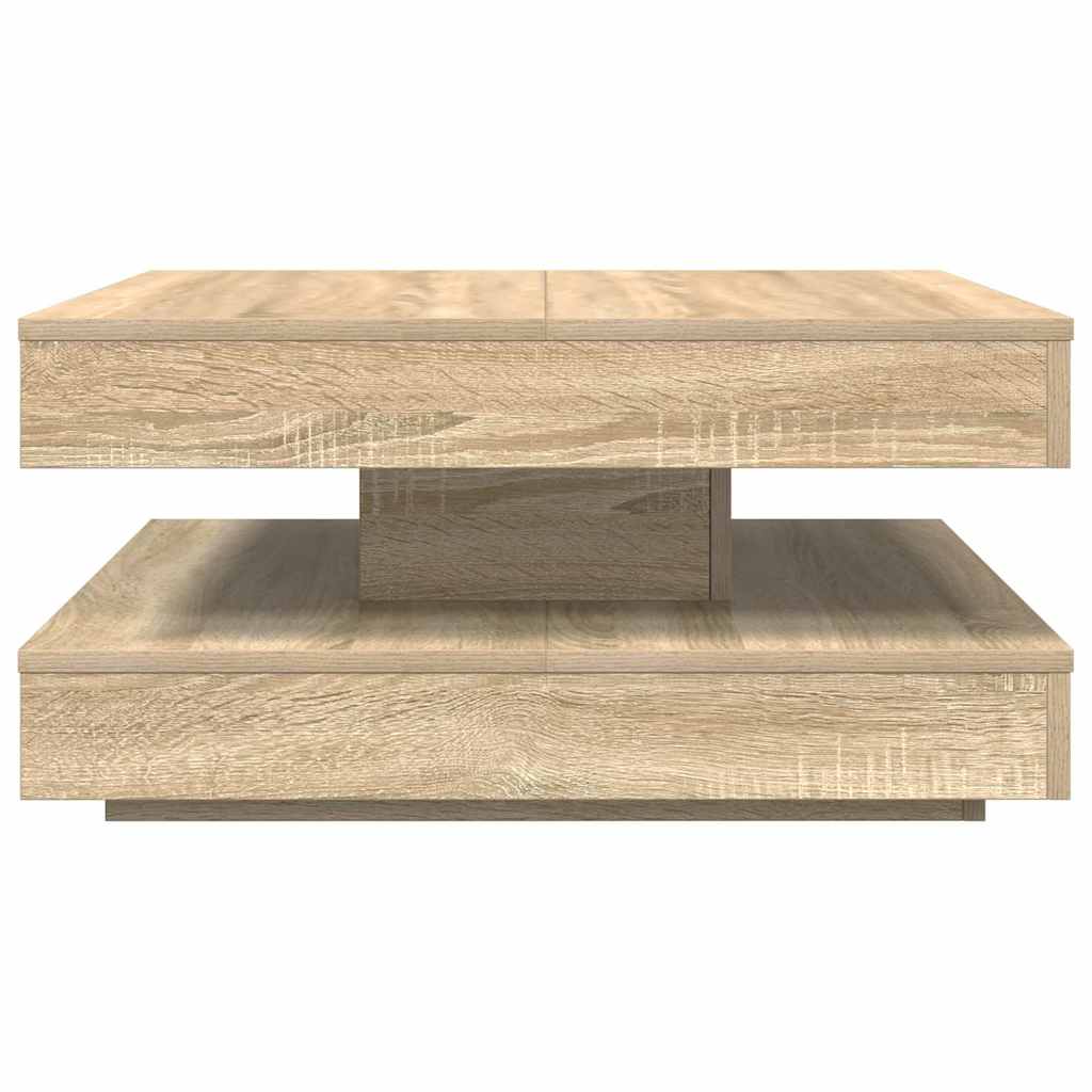 Table basse rotative à 360 degrés chêne sonoma 70x70x34,5 cm - XIOS
