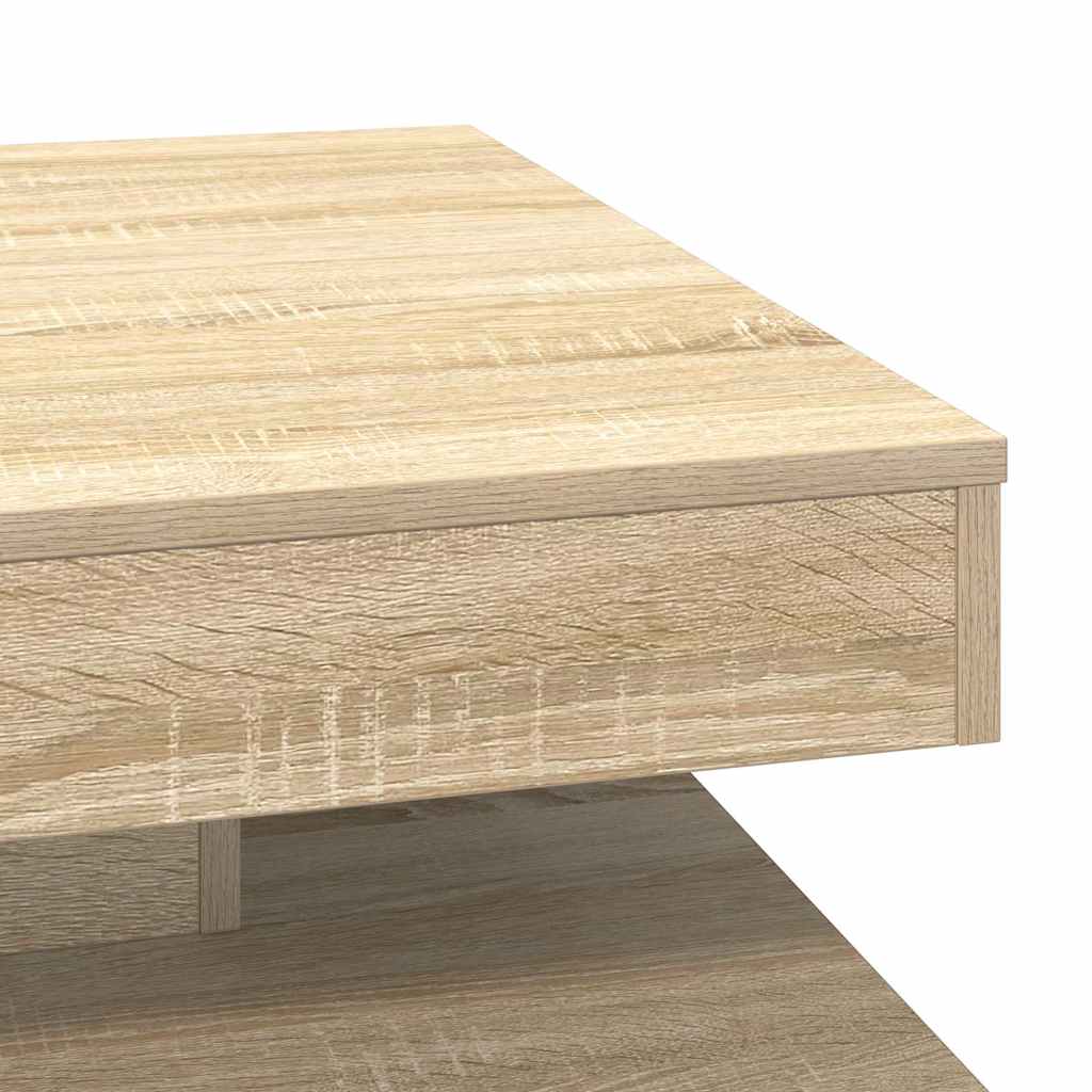 Table basse rotative à 360 degrés chêne sonoma 70x70x34,5 cm - XIOS