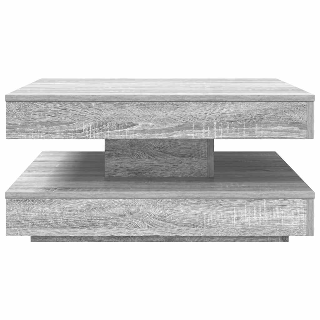Table basse rotative à 360 degrés sonoma gris 70x70x34,5 cm - XIOS