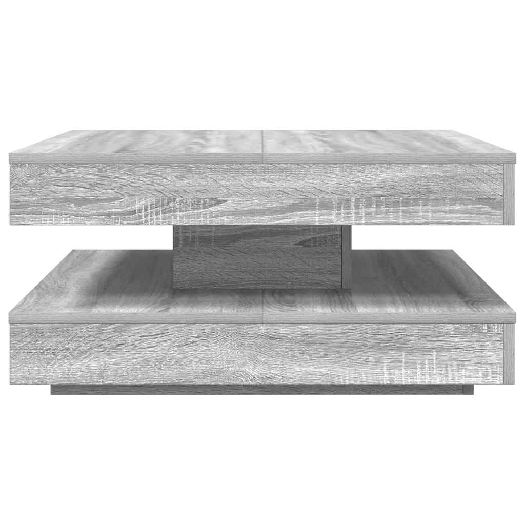Table basse rotative à 360 degrés sonoma gris 70x70x34,5 cm - XIOS