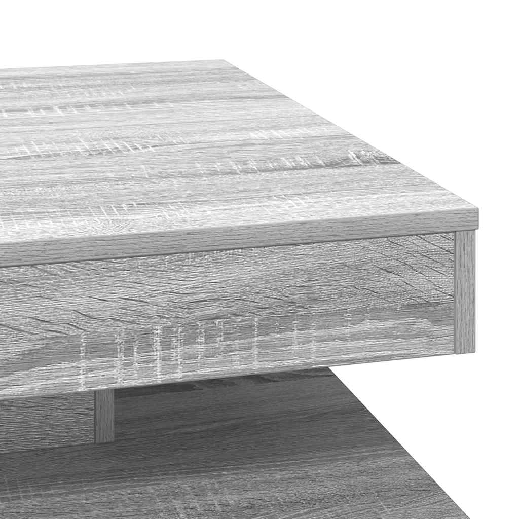 Table basse rotative à 360 degrés sonoma gris 70x70x34,5 cm - XIOS