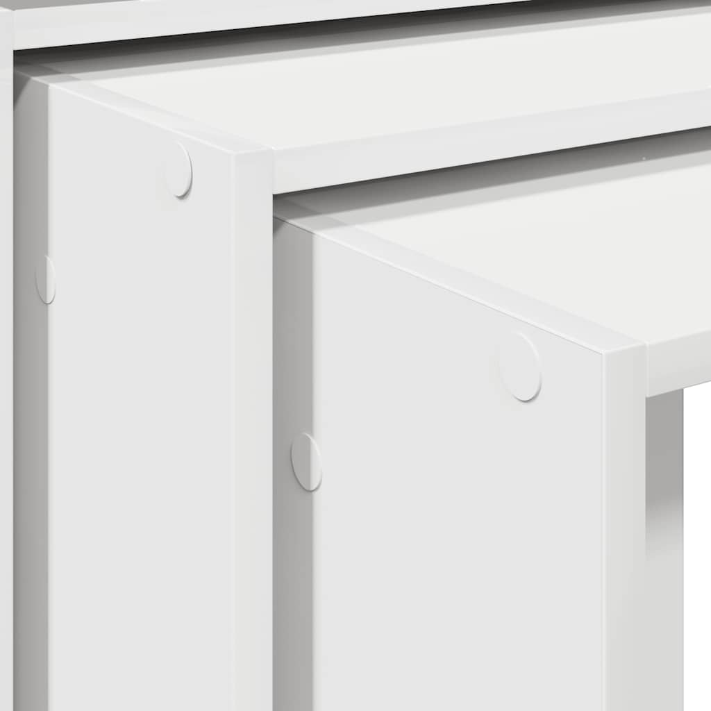 Tables gigognes 3 pcs blanc bois d'ingénierie - XIOS