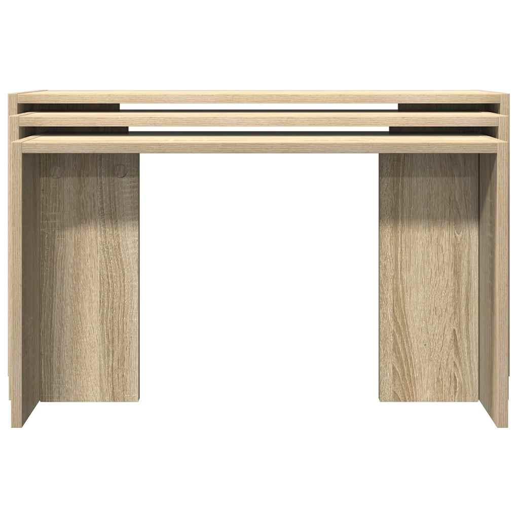 Tables gigognes 3 pcs chêne sonoma bois d'ingénierie - XIOS