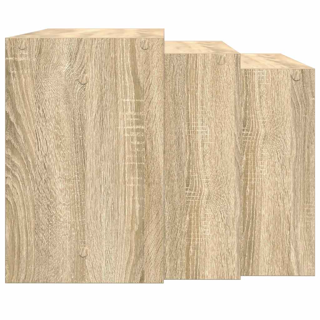 Tables gigognes 3 pcs chêne sonoma bois d'ingénierie - XIOS
