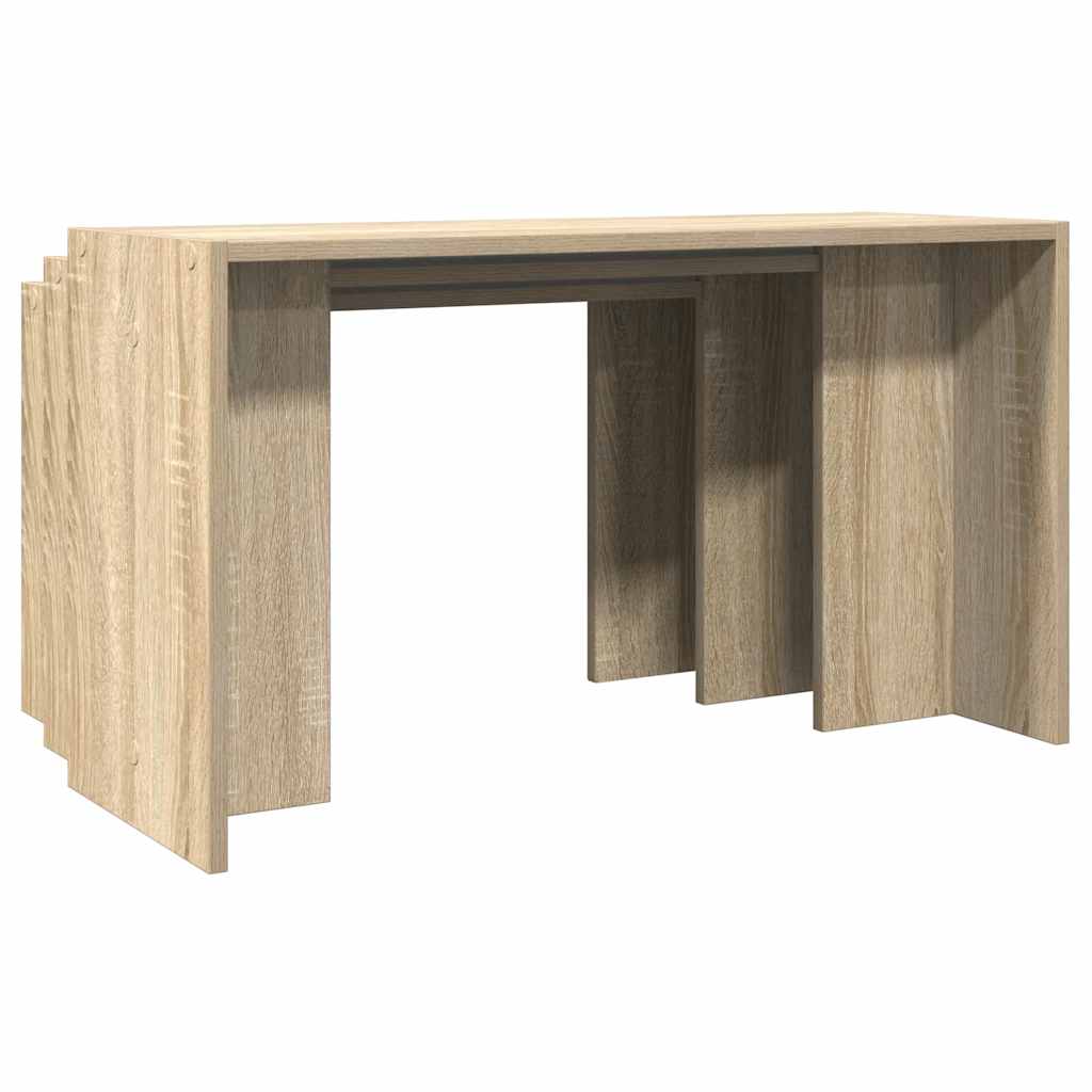 Tables gigognes 3 pcs chêne sonoma bois d'ingénierie - XIOS