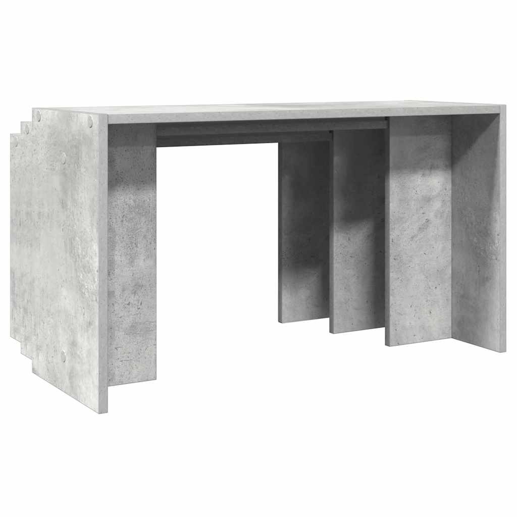 Tables gigognes 3 pcs gris béton bois d'ingénierie - XIOS