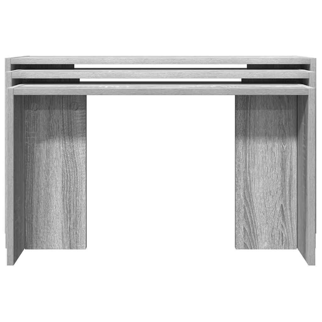 Tables gigognes 3 pcs sonoma gris bois d'ingénierie - XIOS