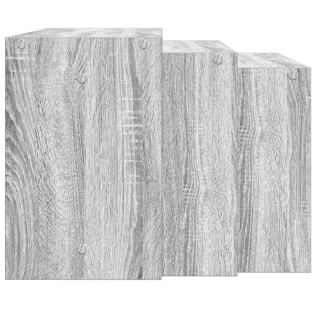 Tables gigognes 3 pcs sonoma gris bois d'ingénierie - XIOS