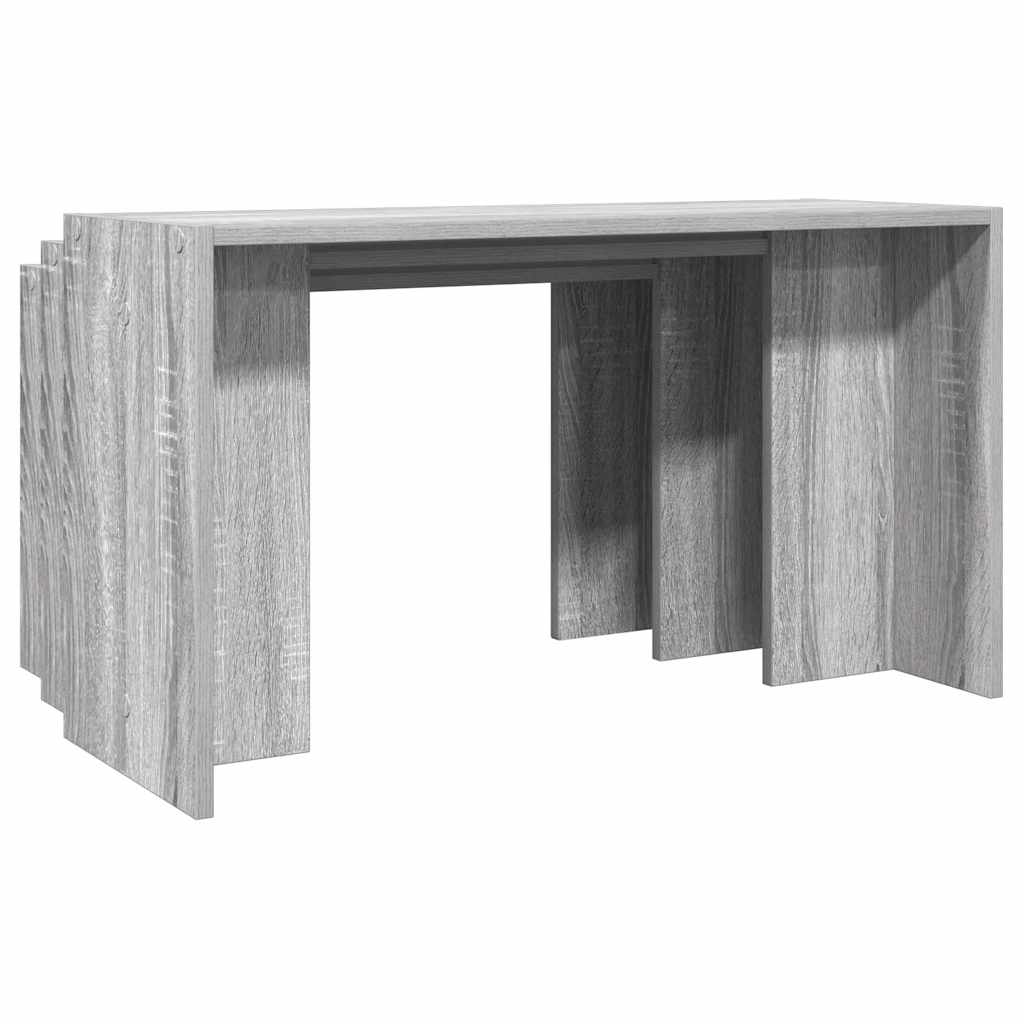 Tables gigognes 3 pcs sonoma gris bois d'ingénierie - XIOS