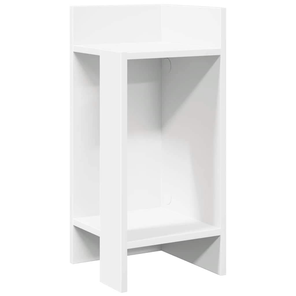 Table d'appoint avec étagère blanc 25,5x27x60 cm - XIOS