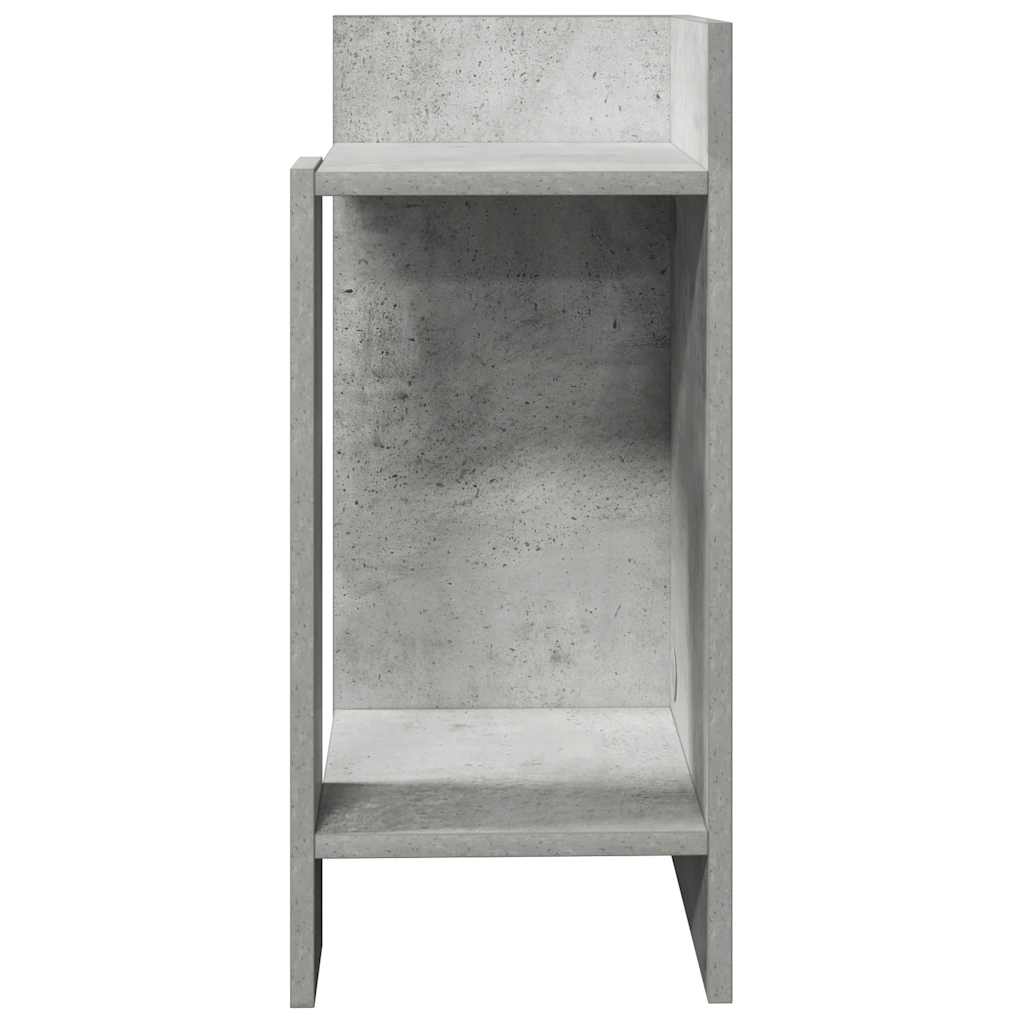 Table d'appoint avec étagère gris béton 25,5x27x60 cm - XIOS