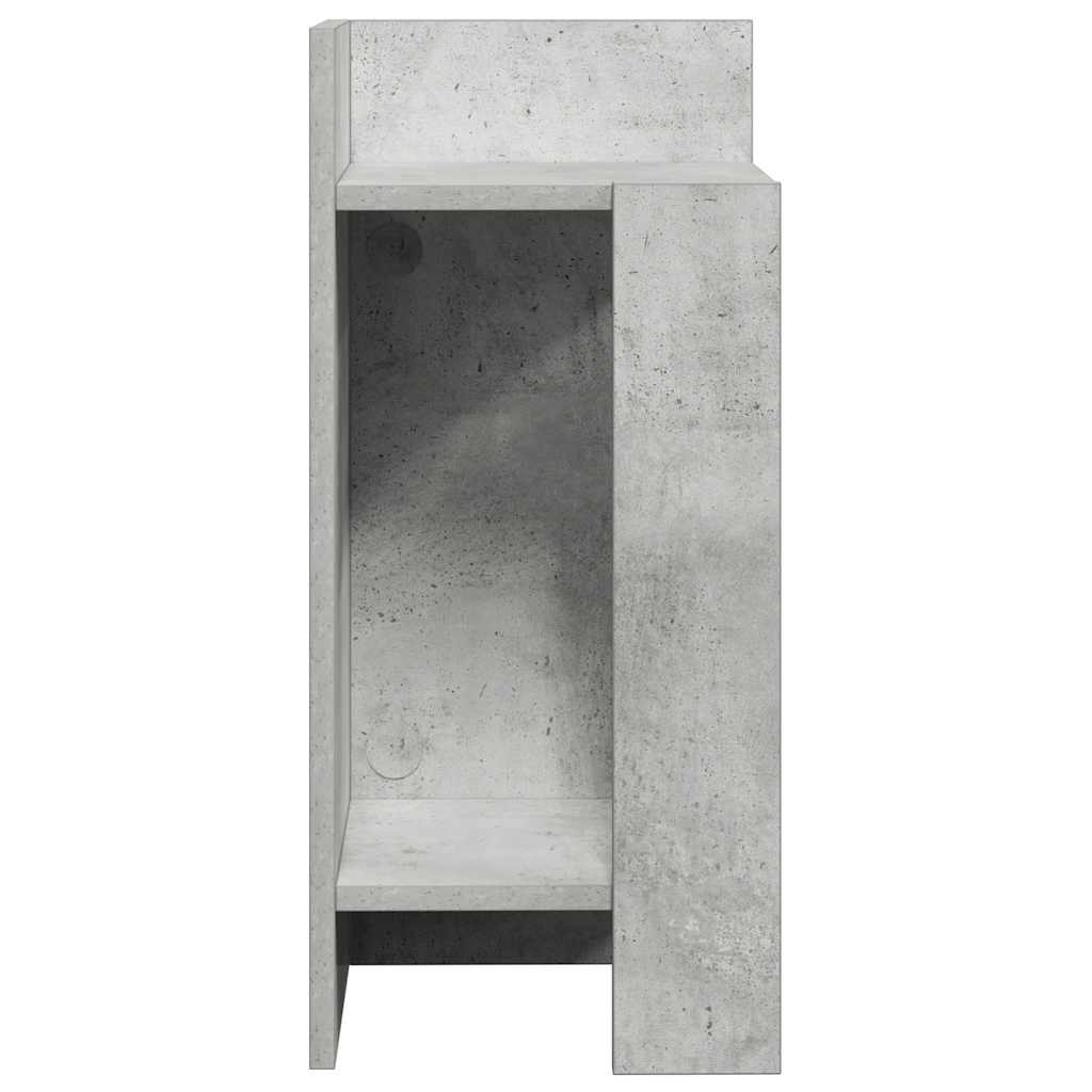 Table d'appoint avec étagère gris béton 25,5x27x60 cm - XIOS