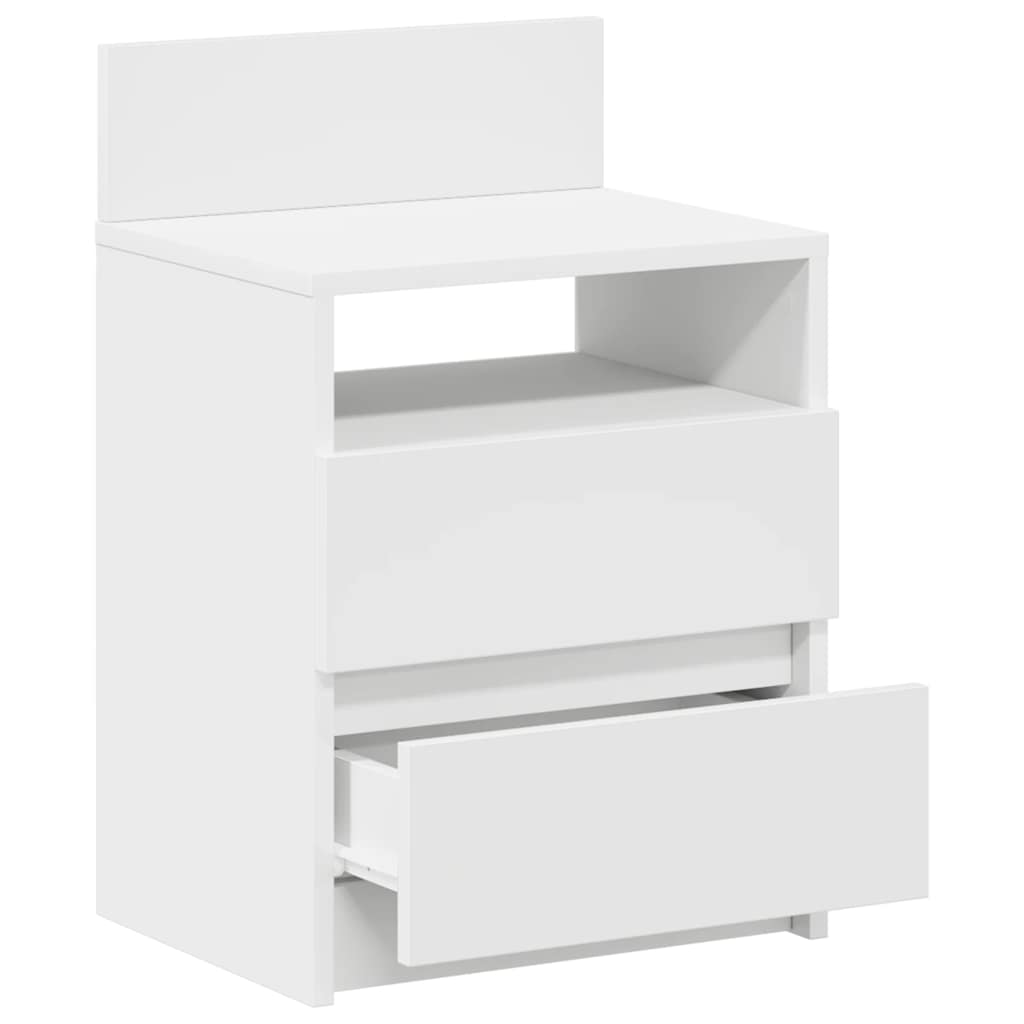 Tables de chevet 2 pcs avec 2 tiroirs blanc 40x33x60 cm - XIOS