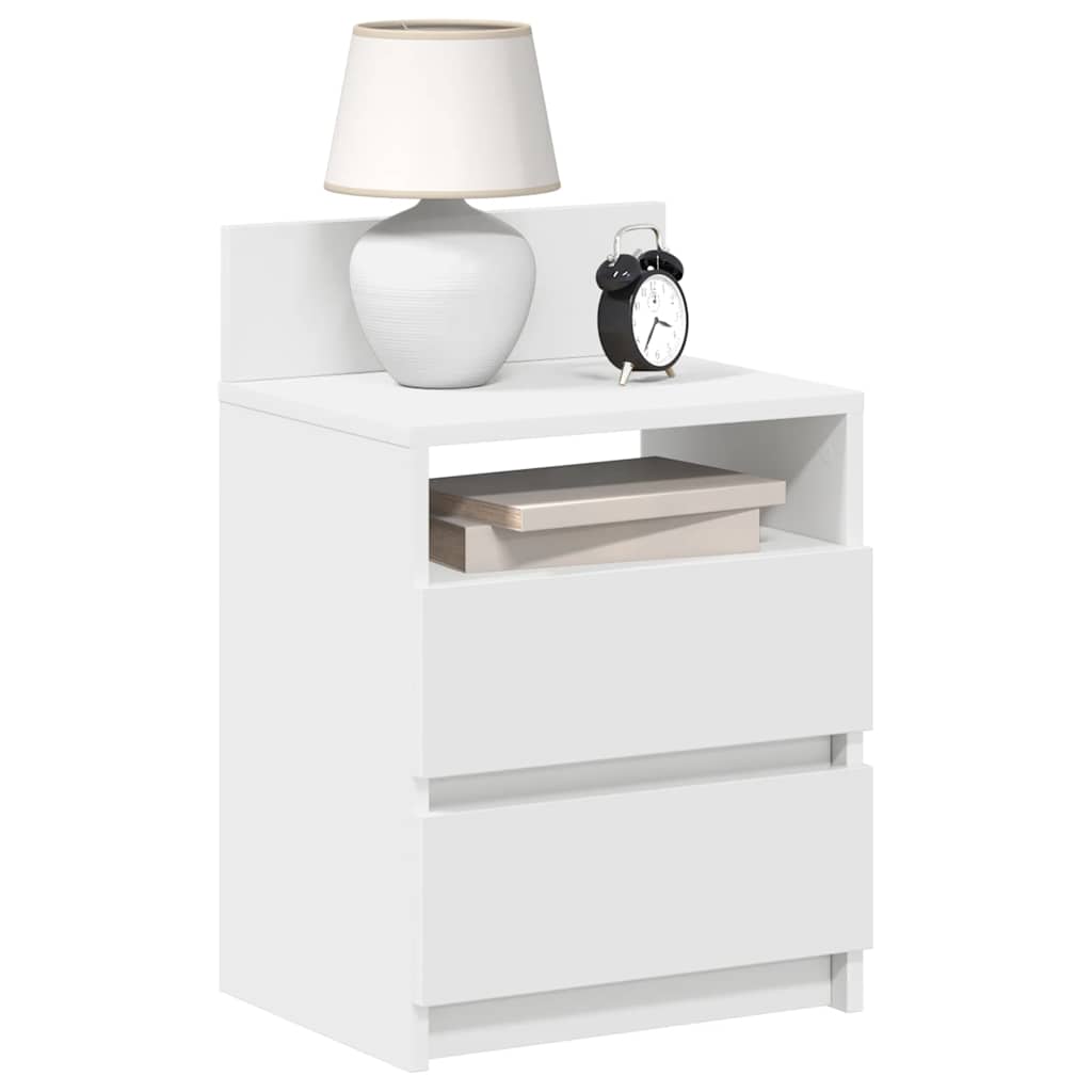 Tables de chevet 2 pcs avec 2 tiroirs blanc 40x33x60 cm - XIOS