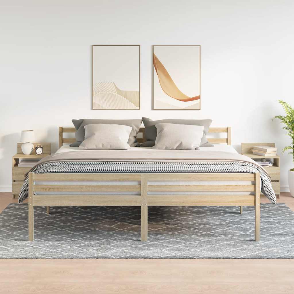 Tables de chevet 2 pcs avec 2 tiroirs Chêne Sonoma 40x33x60 cm - XIOS