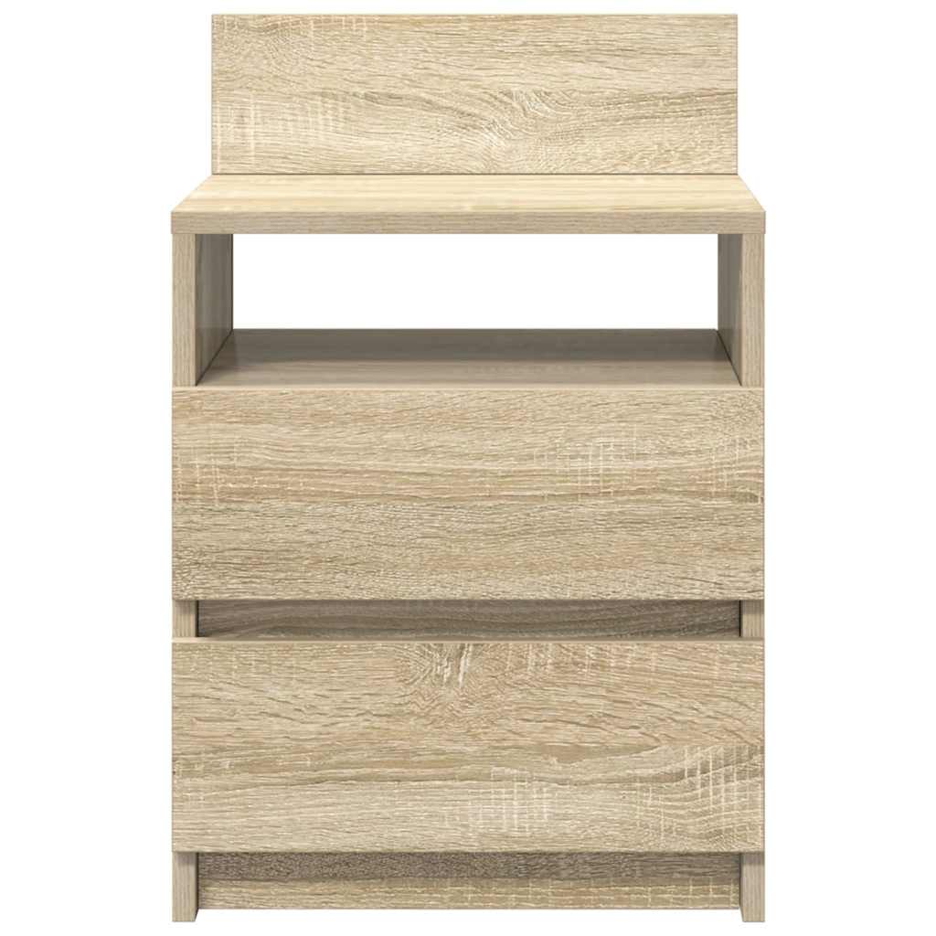 Tables de chevet 2 pcs avec 2 tiroirs Chêne Sonoma 40x33x60 cm - XIOS