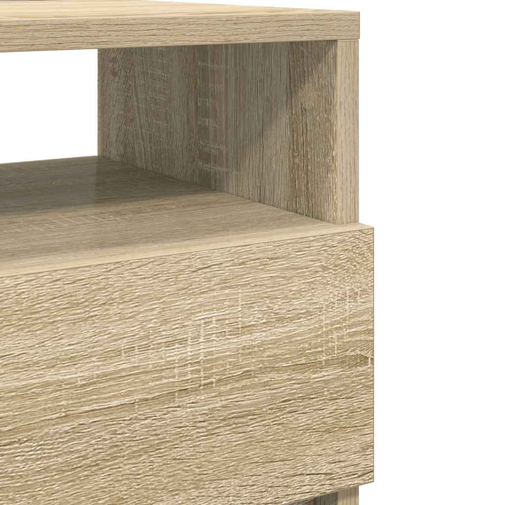 Tables de chevet 2 pcs avec 2 tiroirs Chêne Sonoma 40x33x60 cm - XIOS