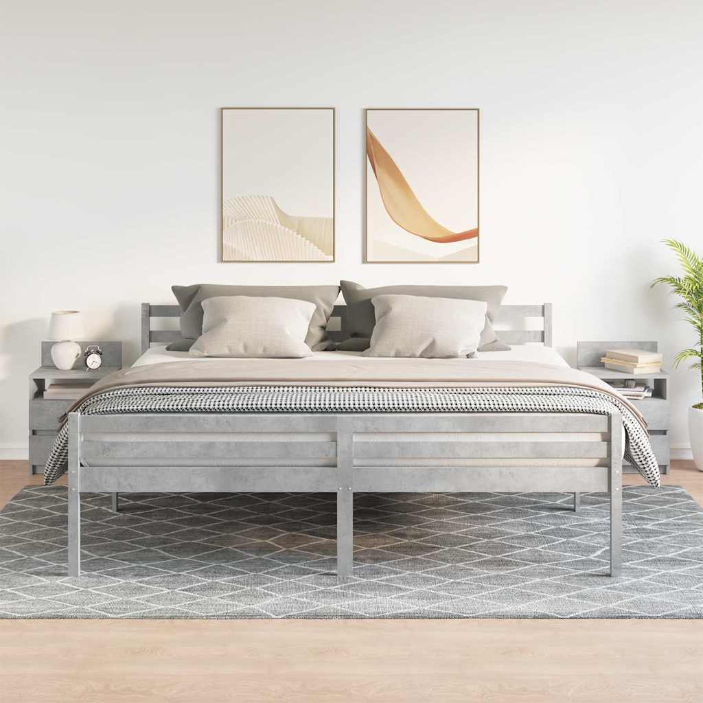 Tables de chevet (lot de 2) avec 2 tiroirs gris béton 40 x 33 x 60 cm - XIOS