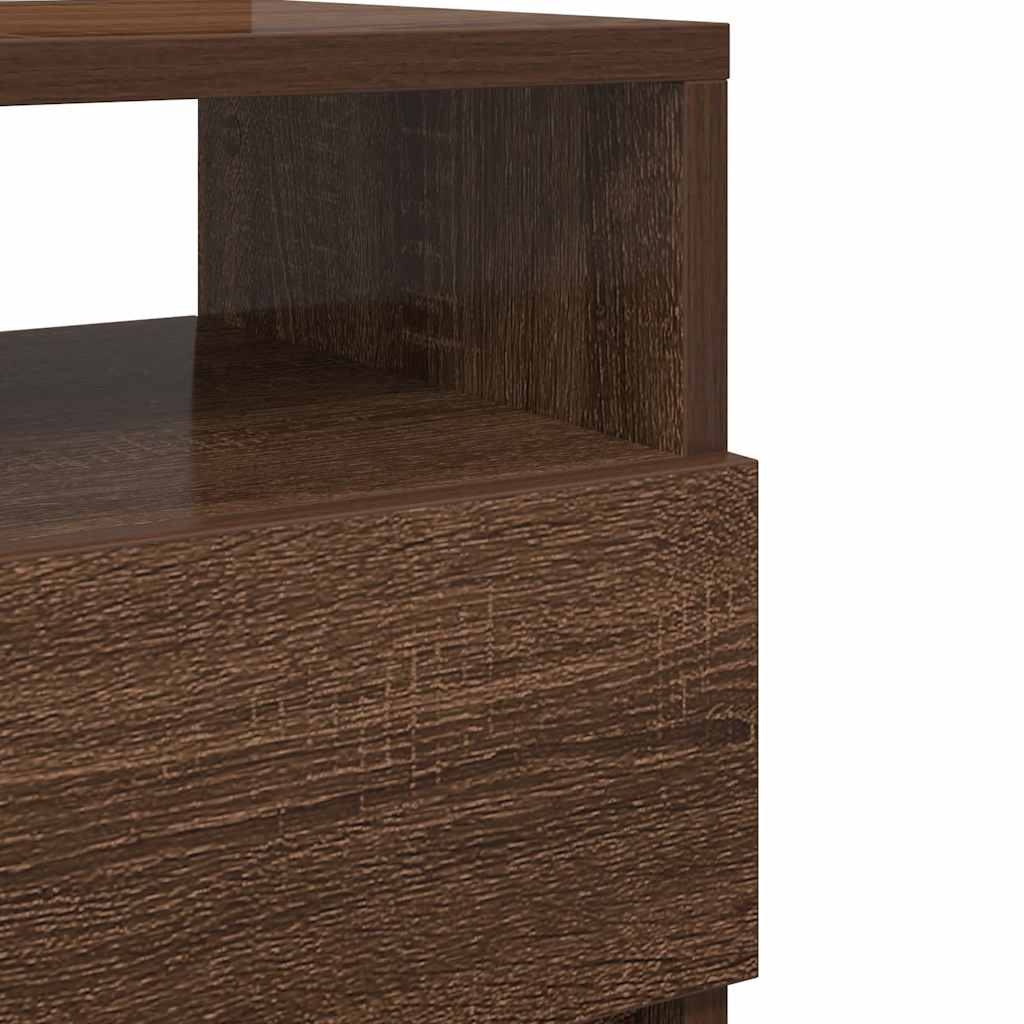 Tables de chevet 2 pcs avec 2 tiroirs chêne marron 40x33x60 cm - XIOS