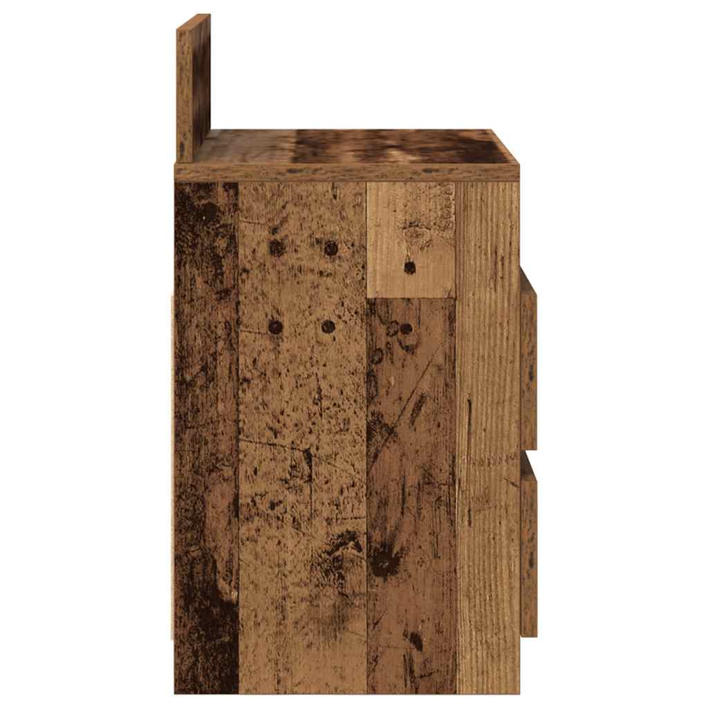 Tables de chevet 2 pcs avec 2 tiroirs vieux bois 40x33x60 cm - XIOS