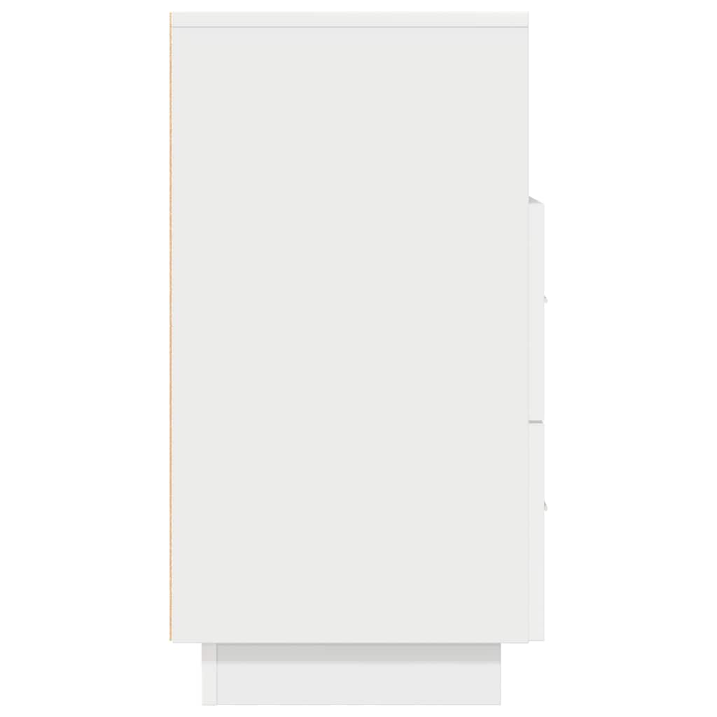 Table de chevet avec 2 tiroirs blanc 36x36x68 cm - XIOS