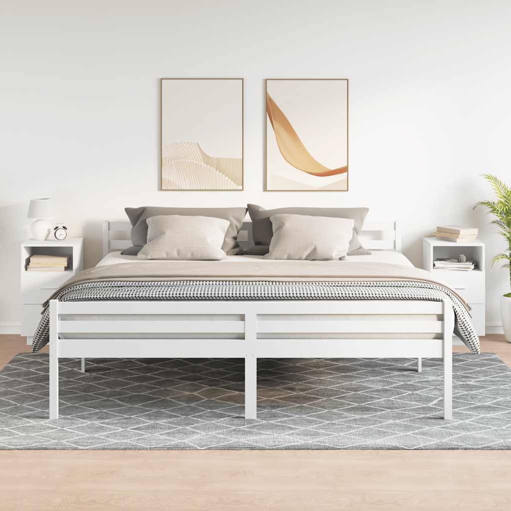 Tables de chevet 2 pcs avec 2 tiroirs blanc 36x36x68 cm - XIOS