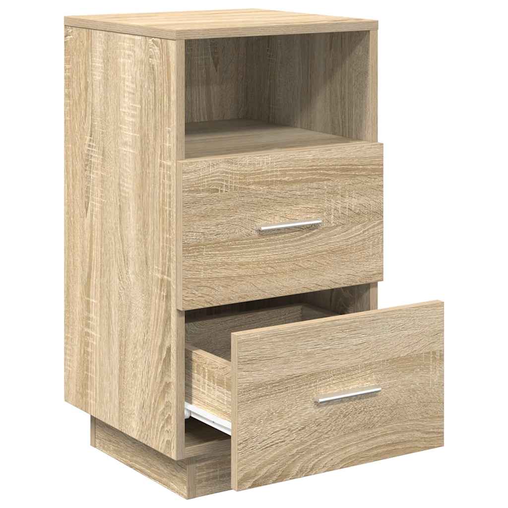 Tables de chevet 2 pcs avec 2 tiroirs chêne sonoma 36x36x68 cm - XIOS