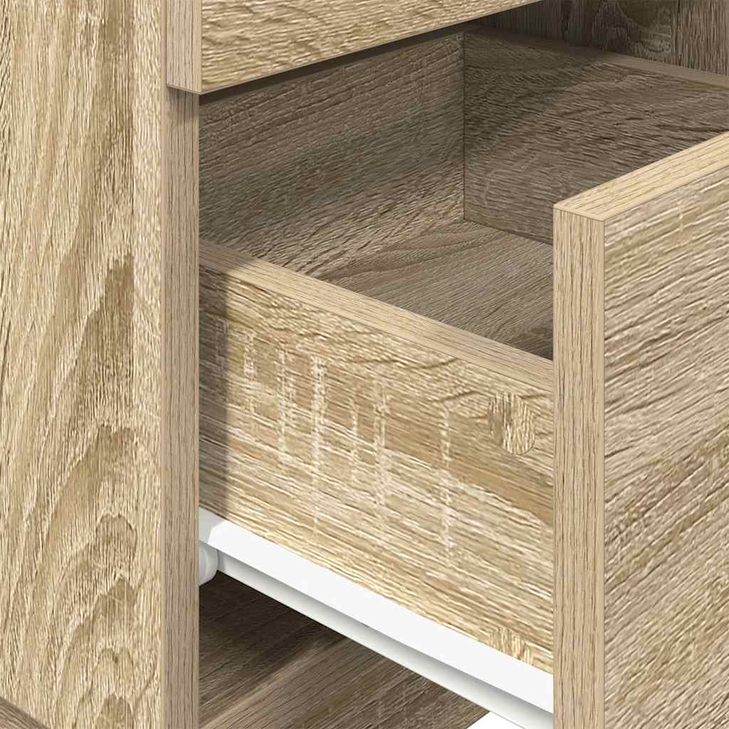 Tables de chevet 2 pcs avec 2 tiroirs chêne sonoma 36x36x68 cm - XIOS
