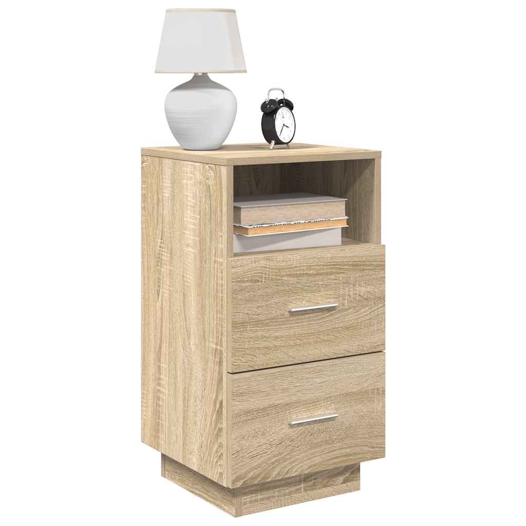 Tables de chevet 2 pcs avec 2 tiroirs chêne sonoma 36x36x68 cm - XIOS